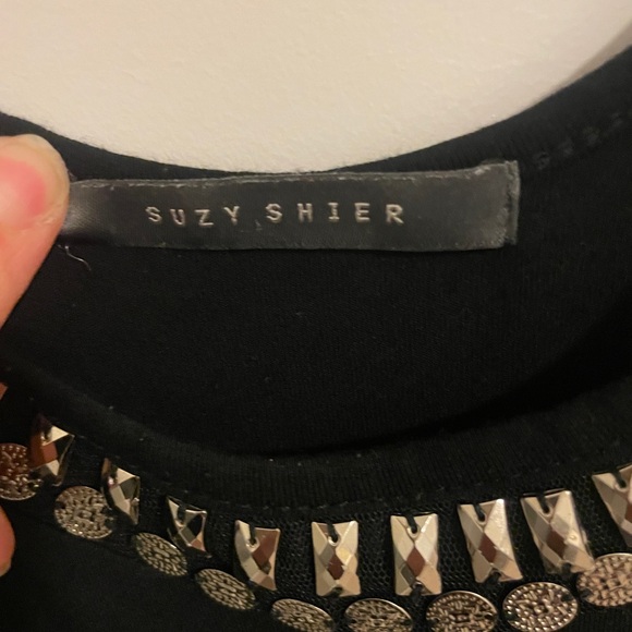 Suzy Shier Black and White Paisley Maxi Dress - Picture 2 of 5